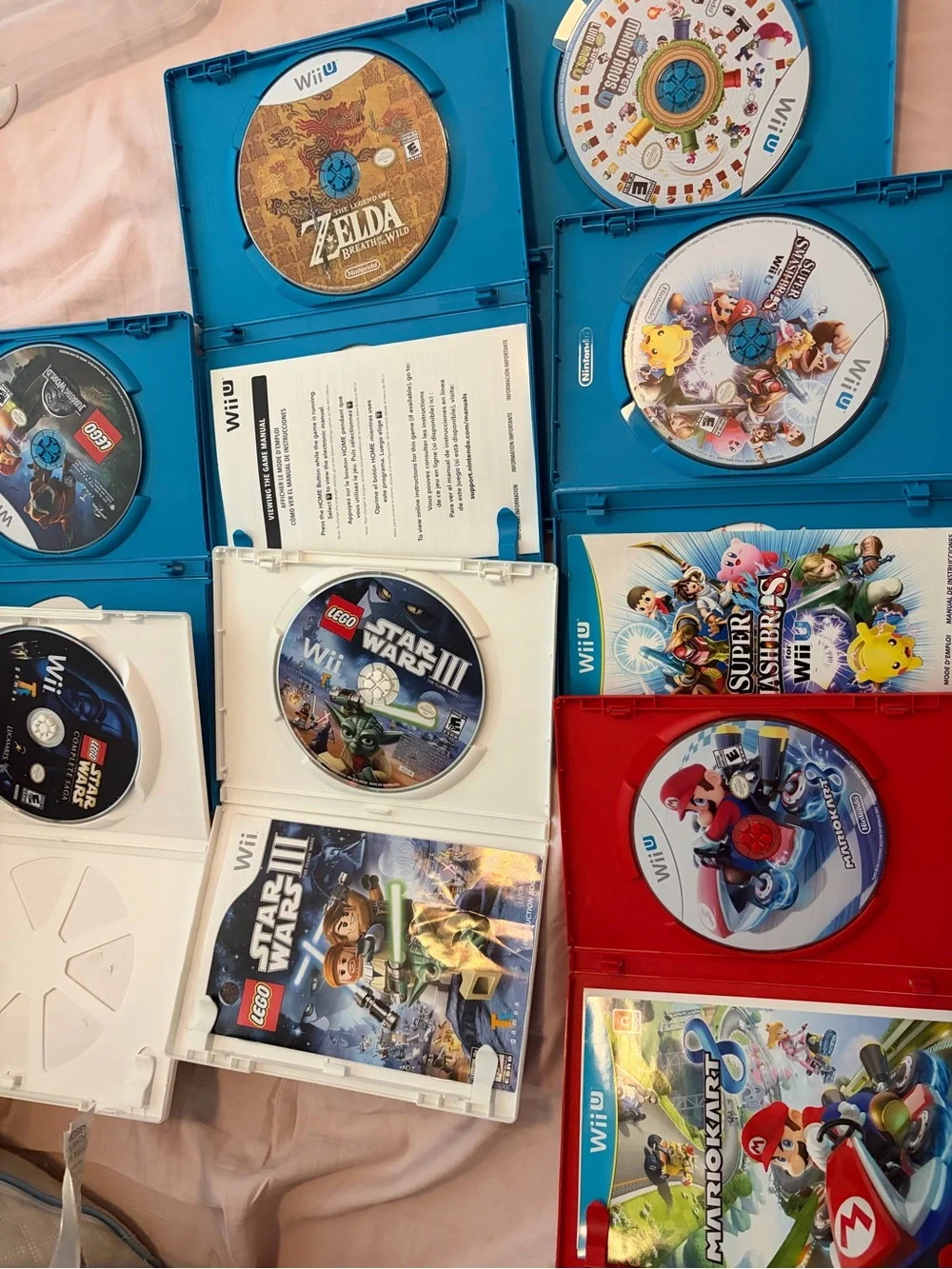 Nintendo Wii U & Wii - Lot of  7 Games TESTED | Smash Bros Mario Kart 8 Zelda